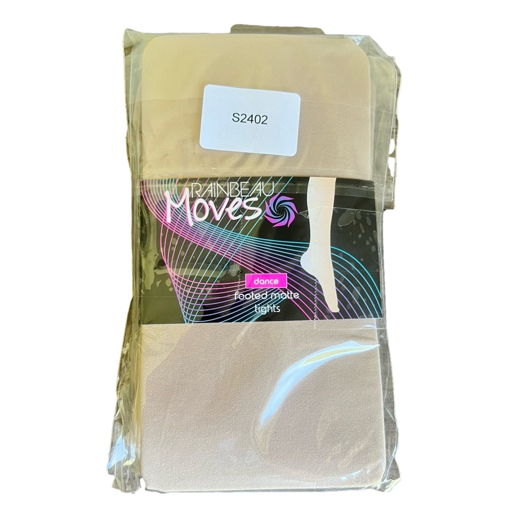 RainBeau Moves Dance Nude Footed Girls Matte Tights Size X/S (2 pairs) SKU#S2402